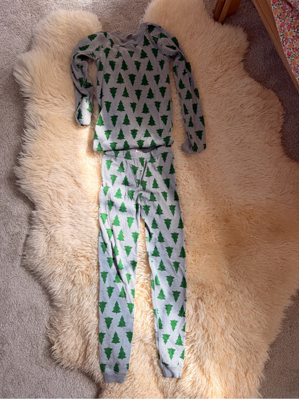 Kids Hanna Anderson Green Tree Print Pajama Set